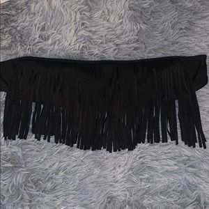 Black bikini top strapless